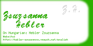 zsuzsanna hebler business card